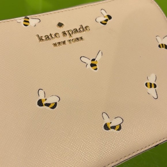 Kate Spade Staci Bee Mini Camera Bag Parchment Multi - Picture 2 of 15